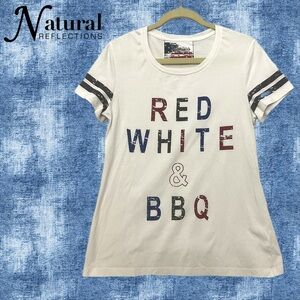 Natural Reflections NWOT White Graphic Short Sleeve T-Shirt 20" p2p